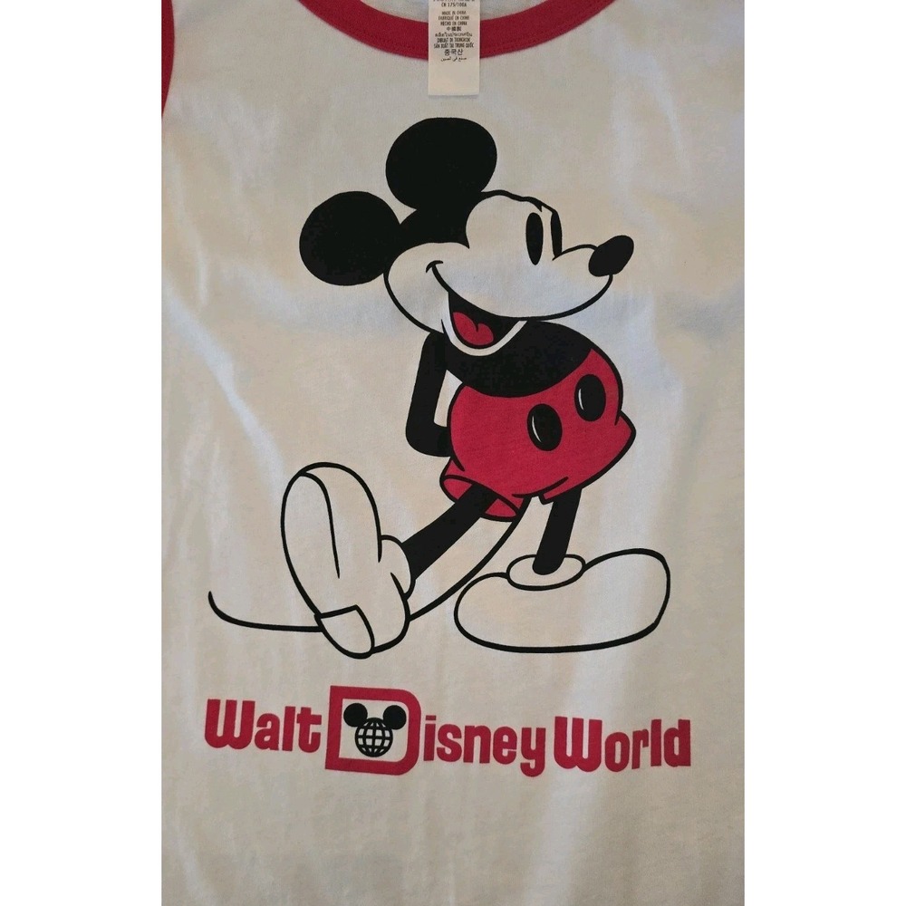 Disney Mickey Mouse Women's Muscle Tee Screen Print Walt Disney World #448 SZ L - Picture 1 of 4